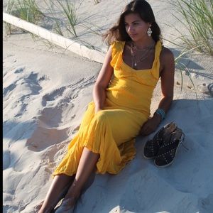 Yellow Anthropologie Maxi Dress